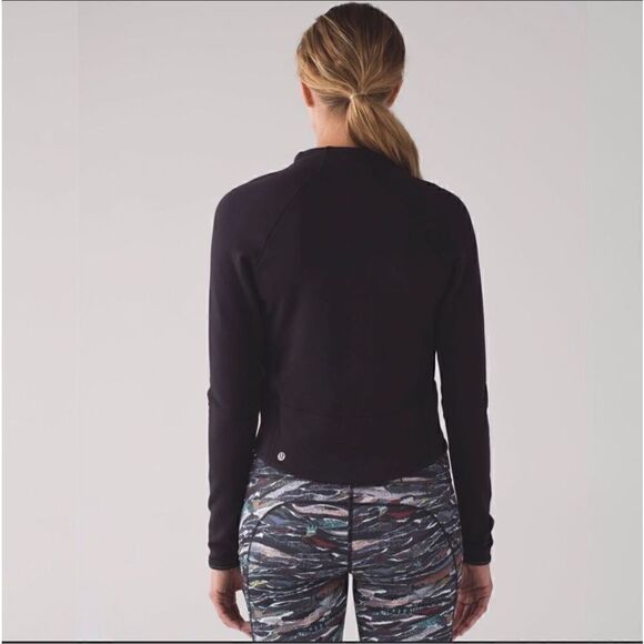 Lululemon Hill & Valley Black Mock Neck Long Sleeve  Pullover - Picture 2 of 14